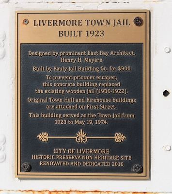 Livermore Town Jail Marker image. Click for full size.