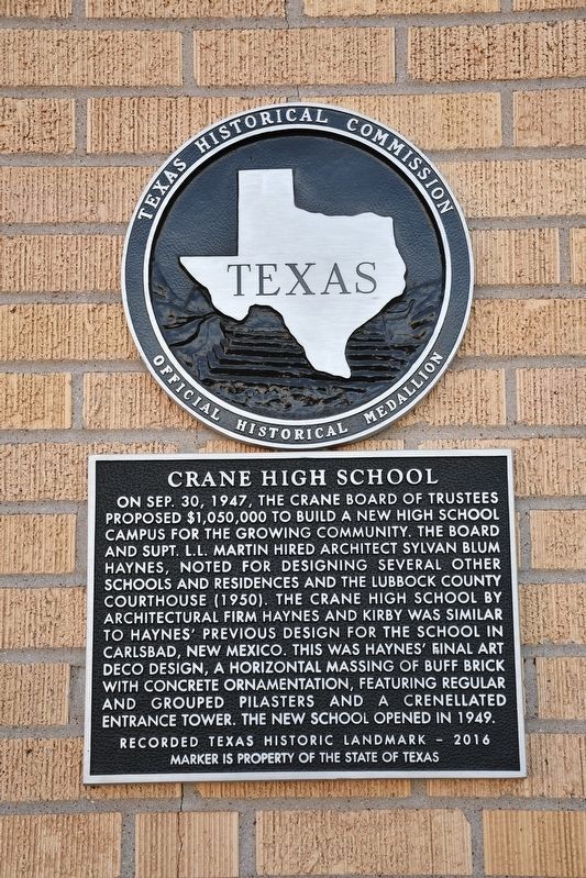 Crane High School Marker image. Click for full size.