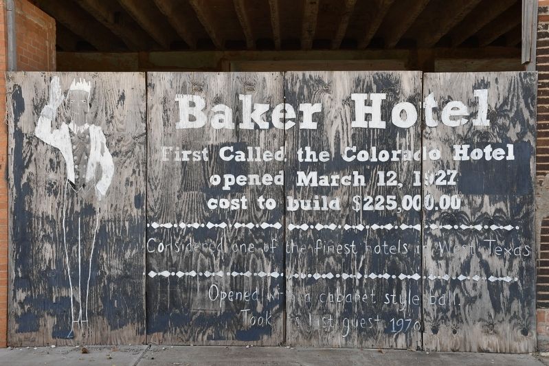 Baker Hotel Marker image. Click for full size.
