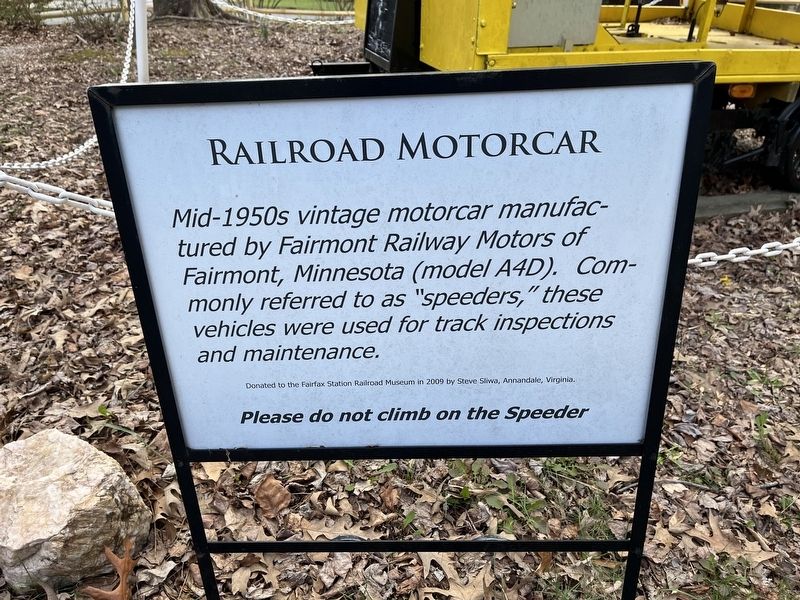 Railroad Motorcar Marker image. Click for full size.