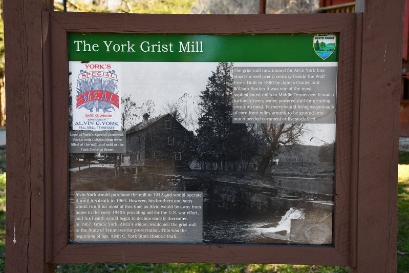 The York Grist Mill Marker image. Click for full size.