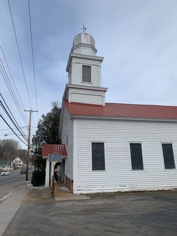 Morrisonville Community Church and Marker image. Click for full size.