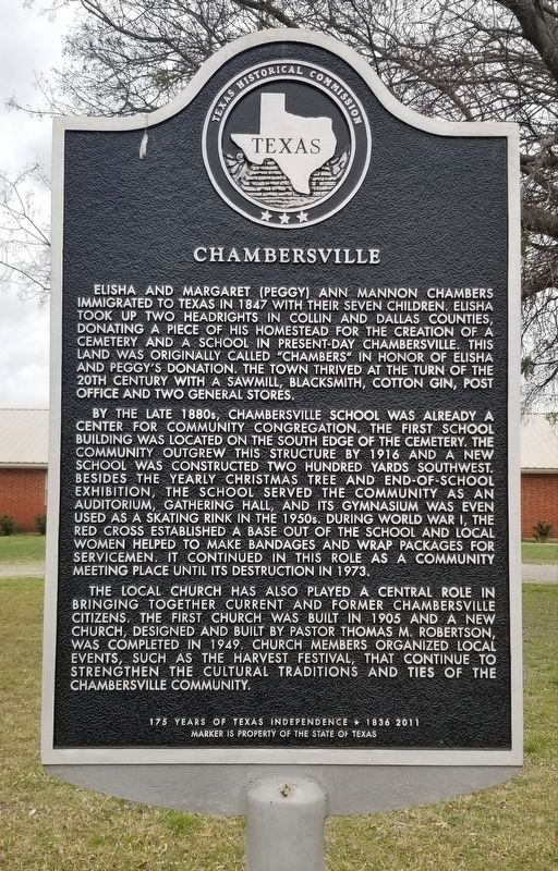 Chambersville Marker image. Click for full size.
