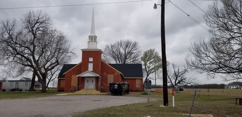 The view of the Chambersville Methodist Church and Marker from the street image. Click for full size.