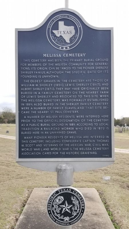 Melissa Cemetery Marker image. Click for full size.