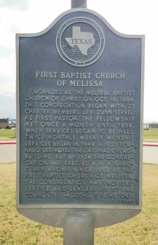 First Baptist Church of Melissa Marker image. Click for full size.