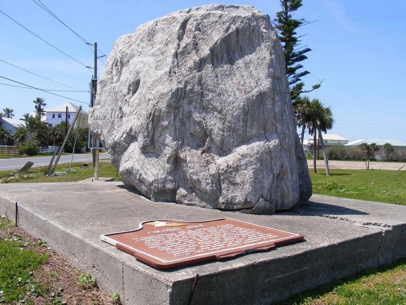Grand Isle Marker damaged by Hurricane Ida in August 2021. image. Click for full size.