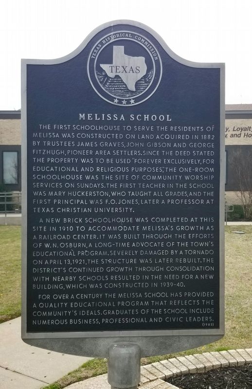 Melissa School Marker image. Click for full size.