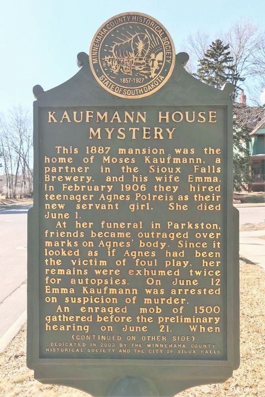 Kaufmann House Mystery Marker, Side One. Click for full size. Kaufmann House Mystery Marker, Side One image. Click for full size.