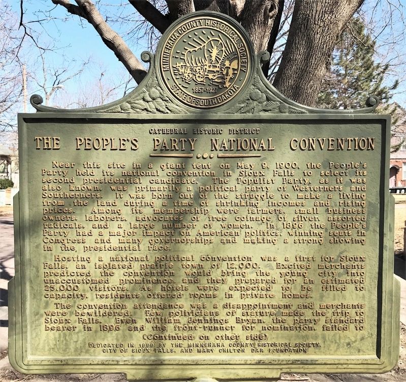 The People's Party National Convention Marker image. Click for full size.