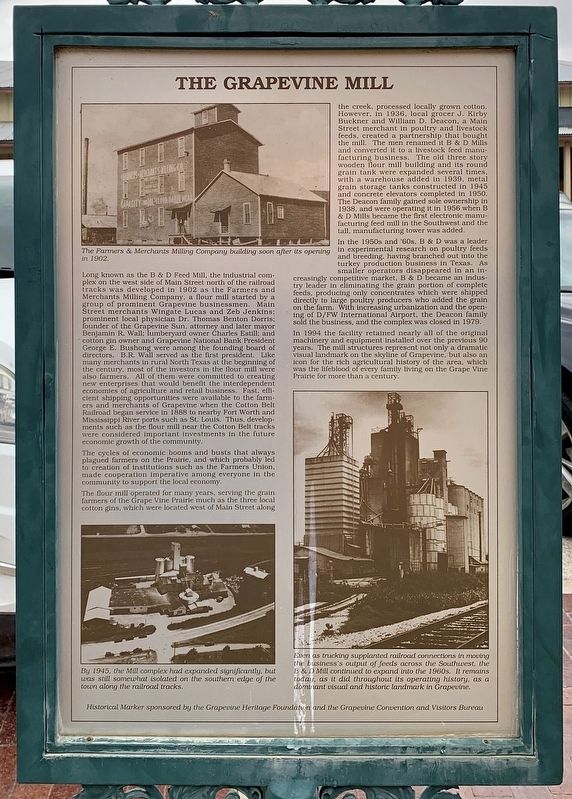 The Grapevine Mill Marker image. Click for full size.
