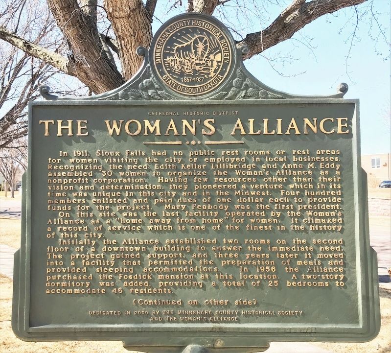 The Woman's Alliance Marker image. Click for full size.