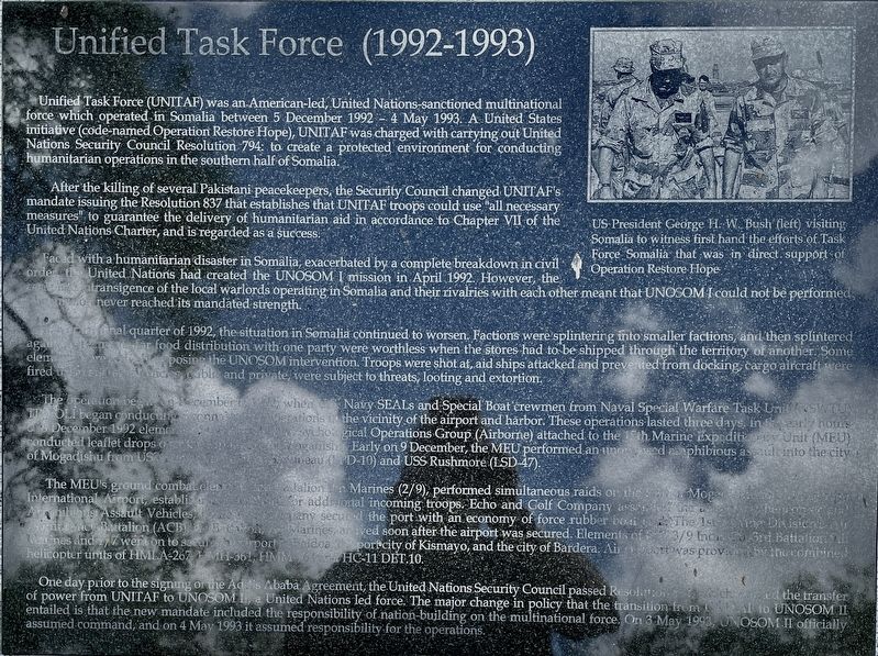 United Task Force (1992-1993) Marker image. Click for full size.