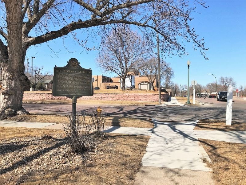 The Woman's Alliance Marker, from the south image. Click for full size.