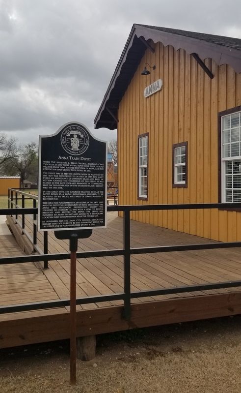 The Anna Train Depot and Marker image. Click for full size.
