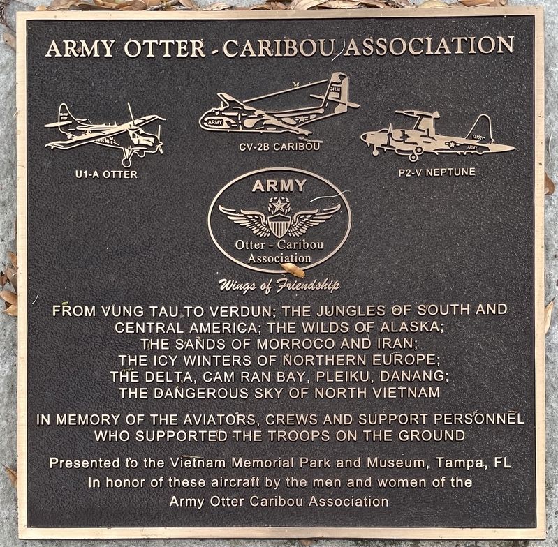 Army Otter ~ Caribou Veterans Memorial image. Click for full size.