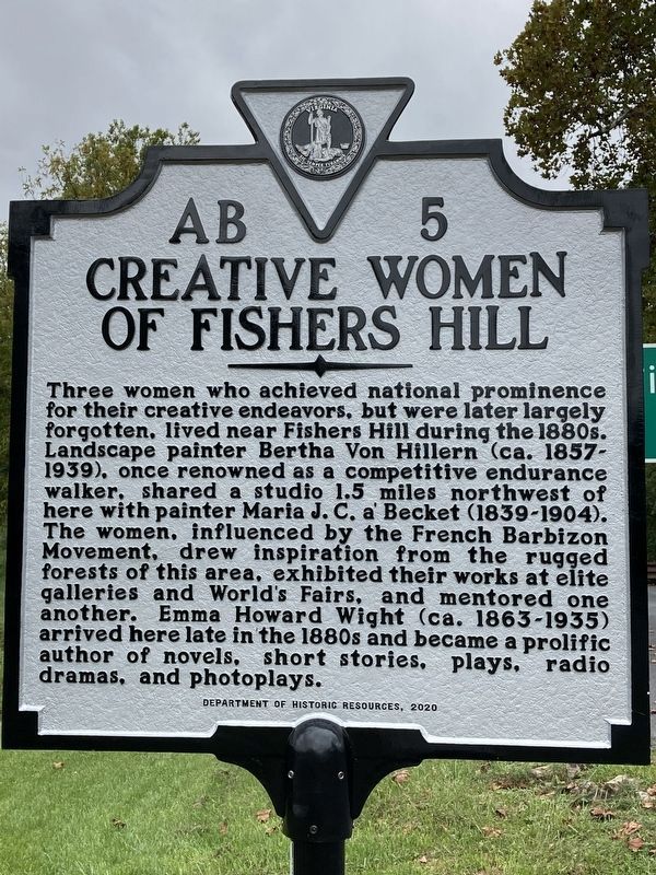 Creative Women of Fishers Hill Marker image. Click for full size.
