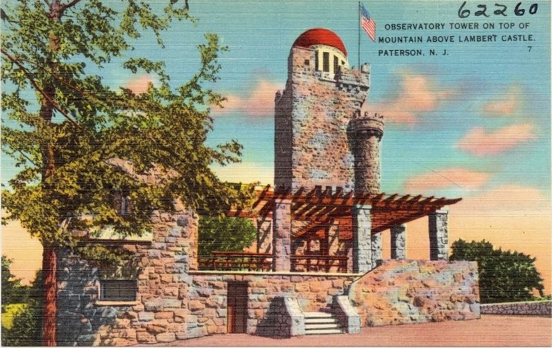 <i>Observatory Tower on top of the mountain above Lambert Castle, Paterson, N. J.</i> image. Click for full size.