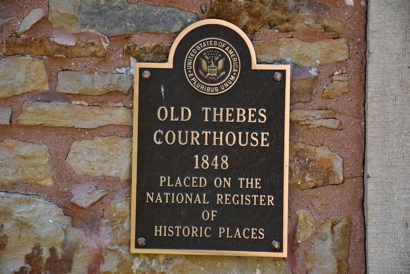 Old Thebes Courthouse Marker image. Click for full size.