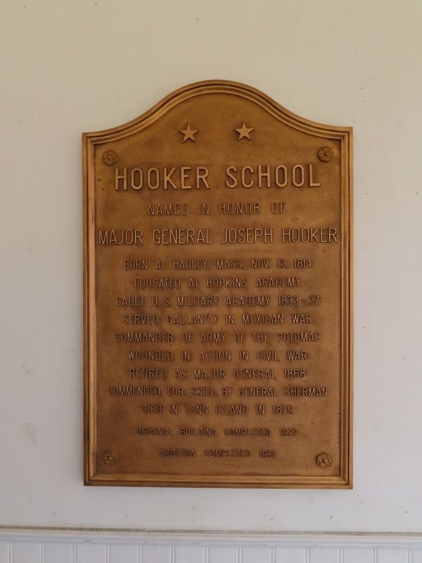 Hooker School Marker image. Click for full size.