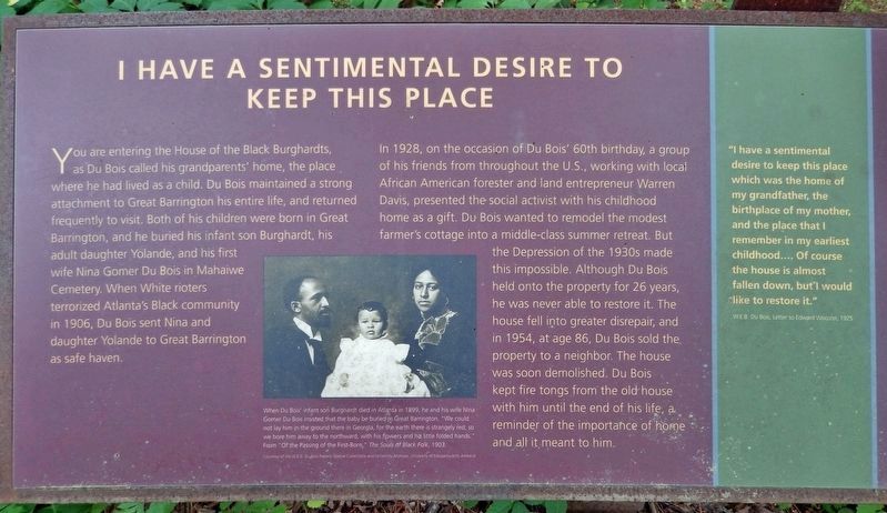 I Have A Sentimental Desire to Keep this Place Marker image. Click for full size.