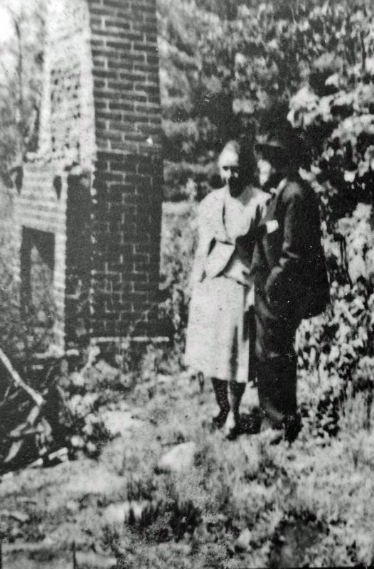 Marker detail: Du Bois and Shirley Graham visit House Remains image. Click for full size.