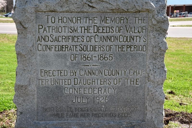 Cannon County Confederate Monument image. Click for full size.