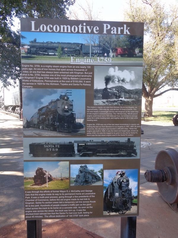 Locomotive Park Marker image. Click for full size.