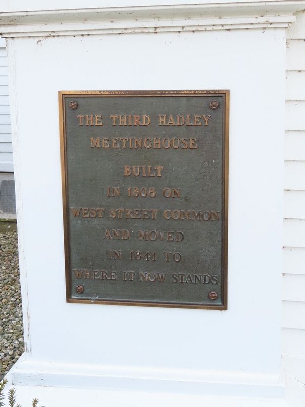 Third Hadley Meeting House Marker image. Click for full size.