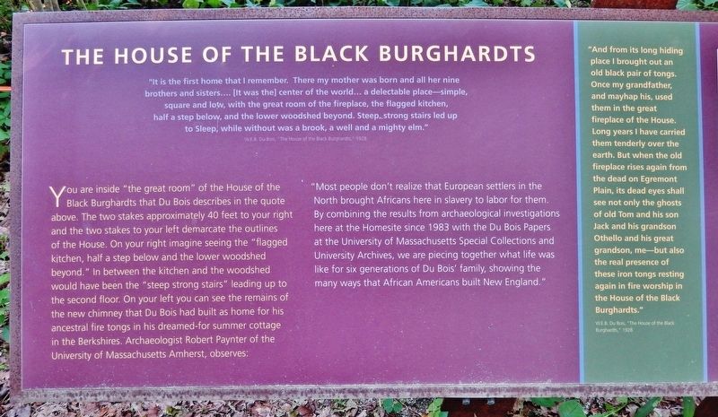 The House of the Black Burghardts Marker image. Click for full size.