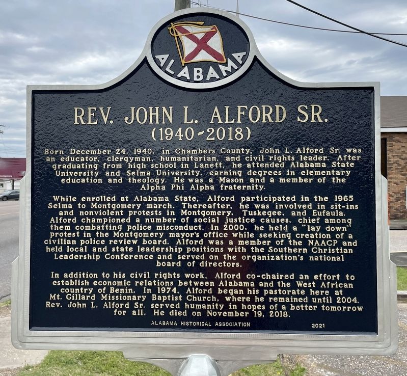 Rev. John L. Alford Sr. Marker image. Click for full size.