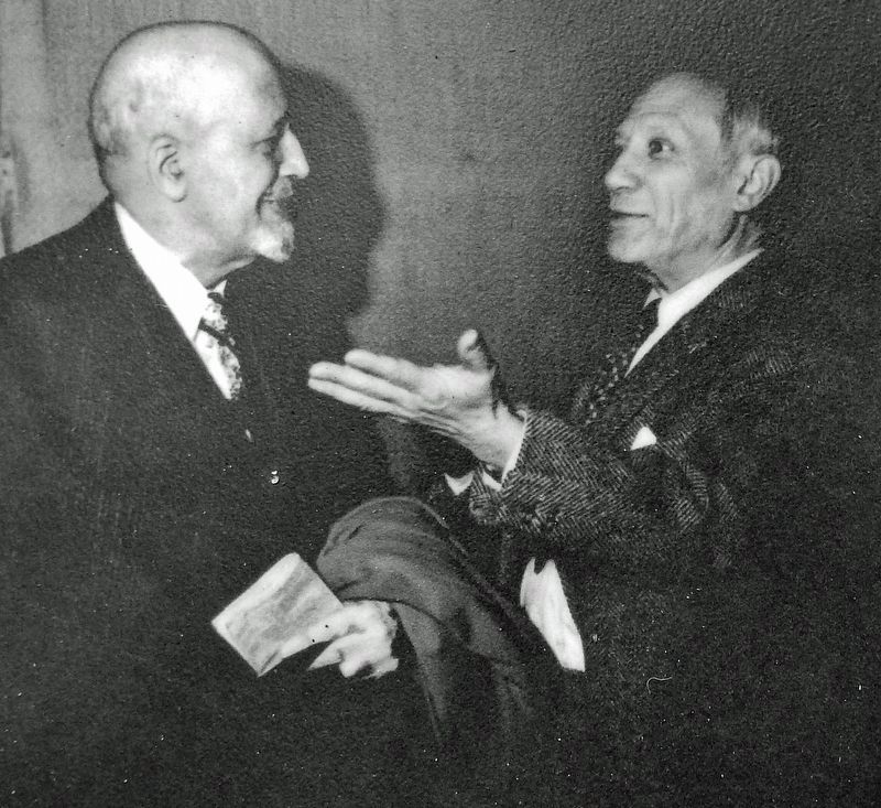 Marker detail: Du Bois & Pablo Picasso image. Click for full size.