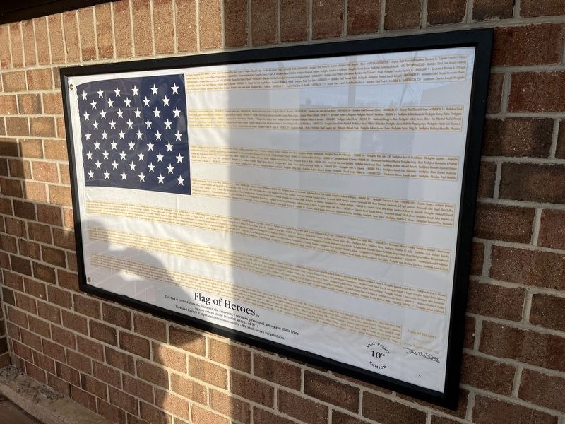 9/11 Memorial [Flag of Heroes display] image. Click for full size.