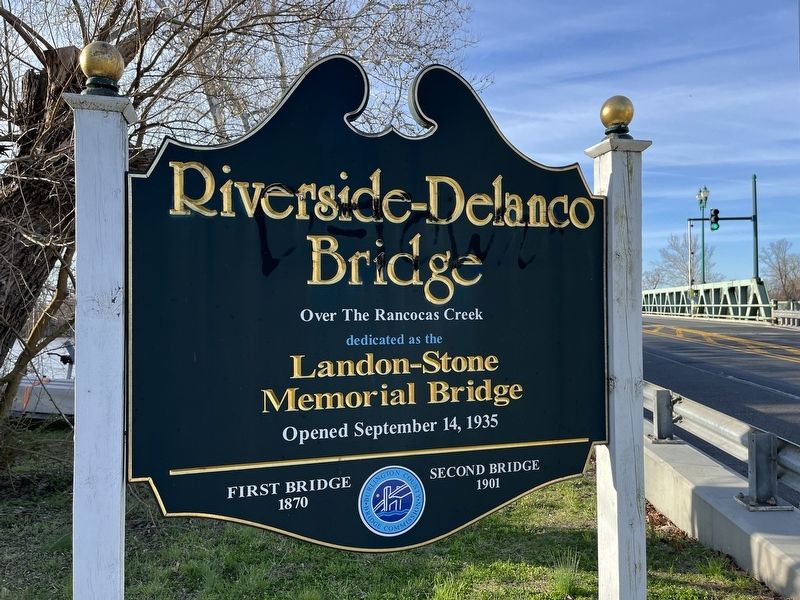 Riverside-Delanco Bridge Marker image. Click for full size.