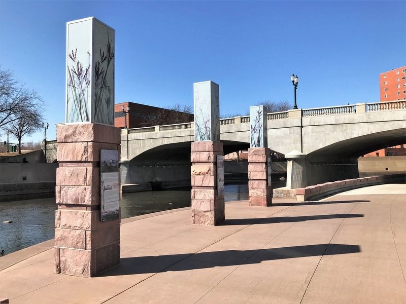 Cascade Mill Marker <i>(right)</i>, from the south image. Click for full size.