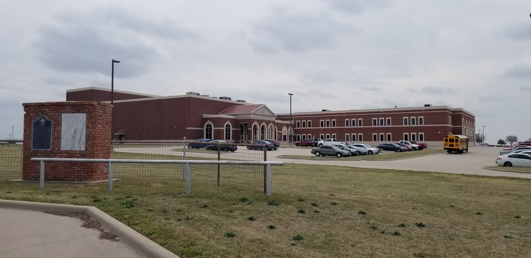 The view of the Celina High School behind the marker image. Click for full size.