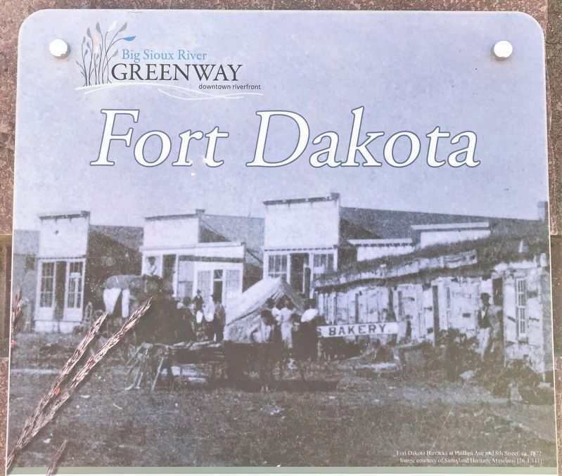Fort Dakota Marker image. Click for full size.
