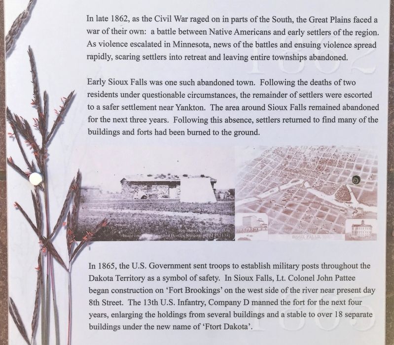 Fort Dakota Marker. Click for full size. Fort Dakota Marker image. Click for full size.