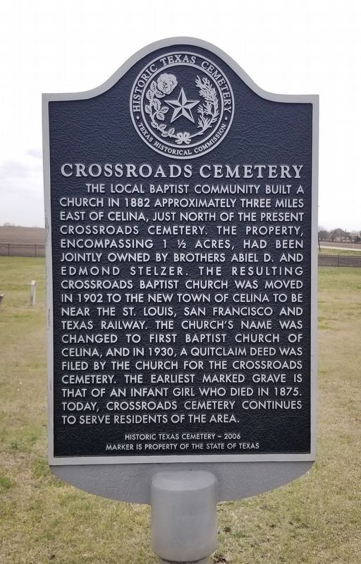 Crossroads Cemetery Marker image. Click for full size.