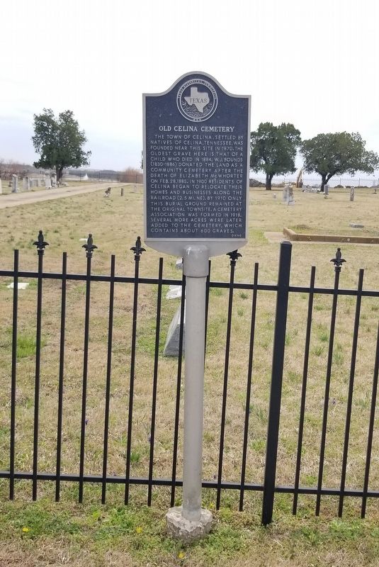 The Old Celina Cemetery and Marker image. Click for full size.