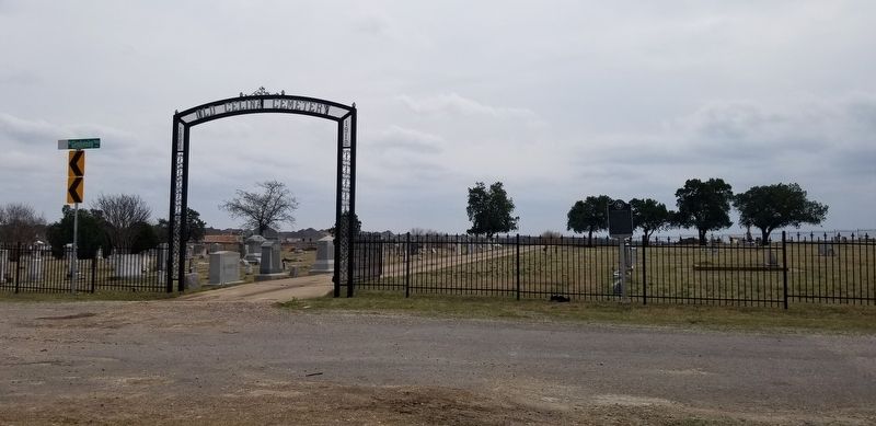 The view of the Old Celina Cemetery and Marker from across the street image. Click for full size.
