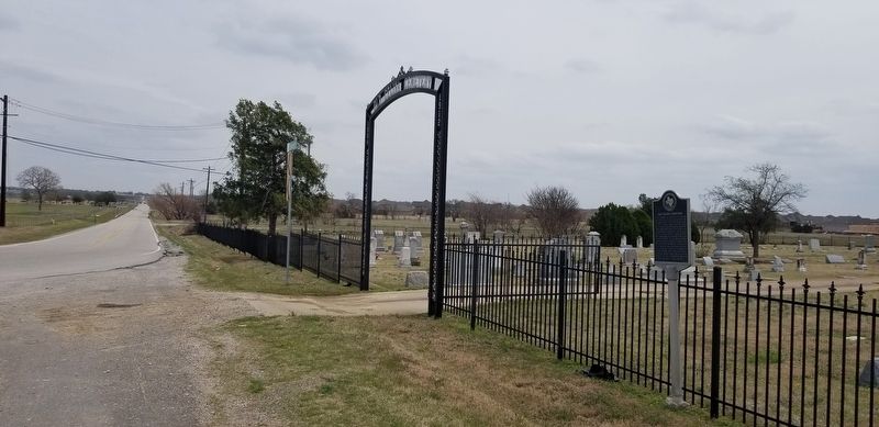 The view of the Old Celina Cemetery and Marker from the street image. Click for full size.