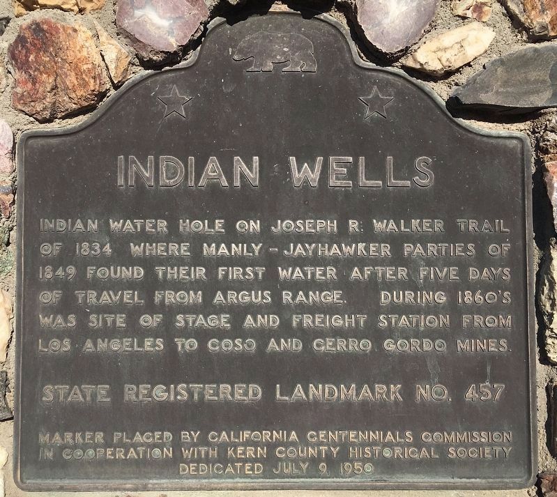 Indian Wells Marker image. Click for full size.
