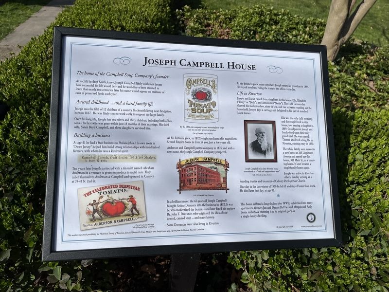 Joseph Campbell House Marker image. Click for full size.