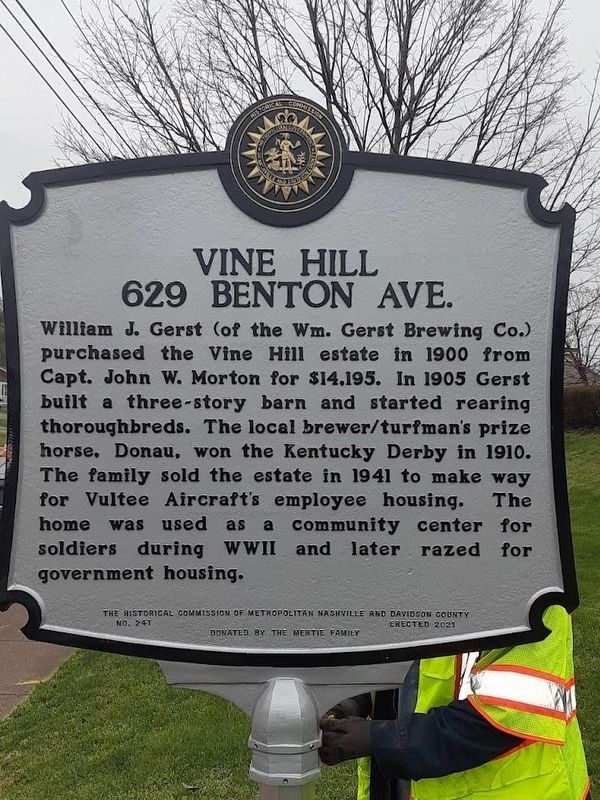 Vine Hill Marker. Click for full size. Vine Hill Marker image. Click for full size.
