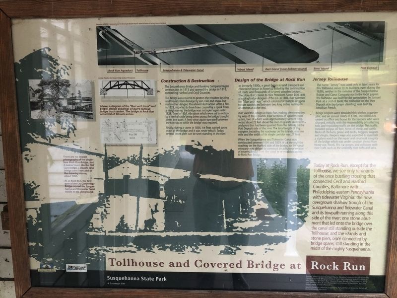 Tollhouse and Covered Bridge at Rock Run Marker image. Click for full size.