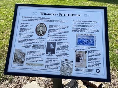 Wharton-Fitler House Marker image. Click for full size.