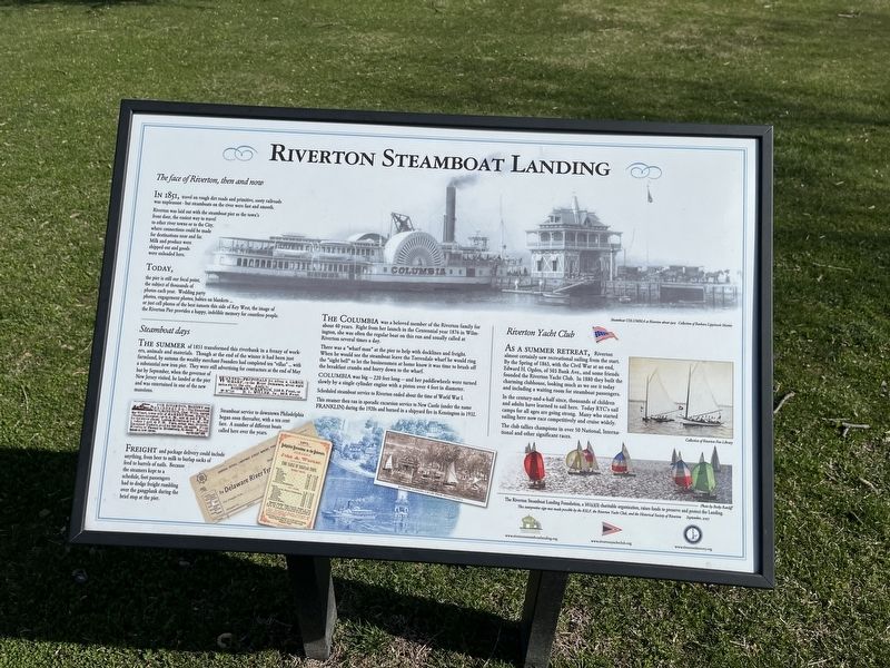 Riverton Steamboat Landing Marker image. Click for full size.