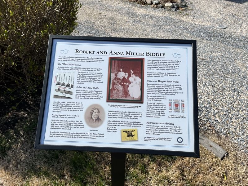 Robert and Anna Miller Biddle Marker image. Click for full size.