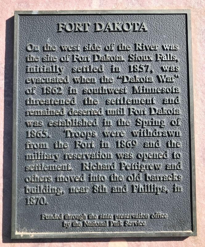 Fort Dakota Marker. Click for full size. Fort Dakota Marker image. Click for full size.